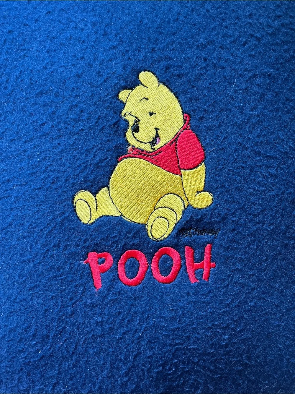 Winnie the Pooh Blue Embroidered Kids Cushion